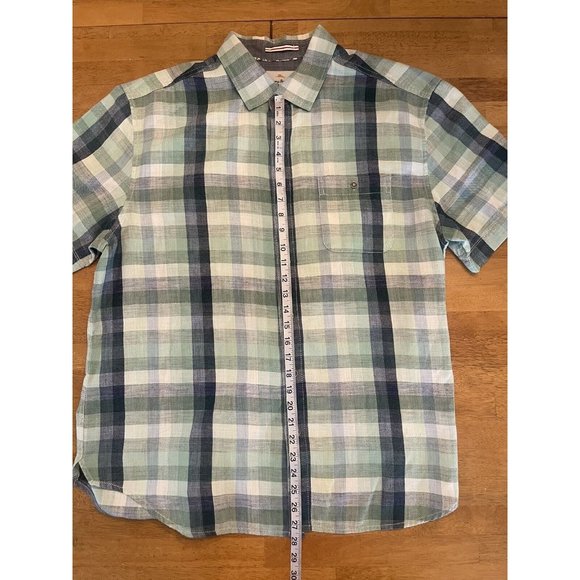 Tommy Bahama Jeans Casual Button Down Men Size Extra Large Green Short Sleeve - Picture 3 of 7
